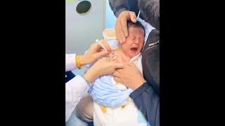 Babys Cuteness When Getting Vaccinated  Both Painful And Funny [upl. by Annoet]