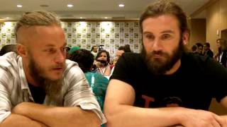 Travis Fimmel and Clive Standen  2013 ComicCon Vikings Press Room [upl. by Nedrah]