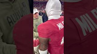 Hugh Freeze waited for Jalen Milroe to shake hands after the Iron Bowl [upl. by Acceb939]