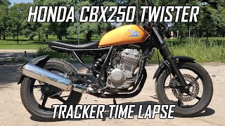 Honda CBX250 Twister Proyecto Tracker  Time Lapse [upl. by Edy831]