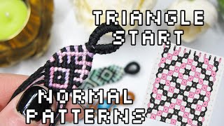 How to make triangle start for normal patterns  Chevron bracelets  VLATKAKNOTS TUTORIALS [upl. by Mamoun]