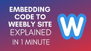 How To Embed Code To Weebly Website 2025 [upl. by Borrell311]