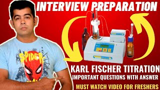 KARL FISCHER TITRATION I IMP QUESTIONS WITH ANSWER I HINDI [upl. by Meares]