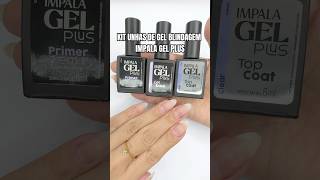 Unhas blindadas com Impala Gel Plus 😍 esmalteemgel manicure blindagem unhasdegel [upl. by Ahsilyt]