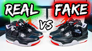 ⚠️REAL vs FAKE REPLICAUA JORDAN 4 BRED REIMAGINED⚠️ APRENDE A DISTINGUIRLAS [upl. by Demahum]