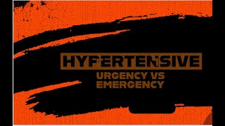 Hypertensive URGENCY vs Hypertensive EMERGENCY [upl. by Anilys]