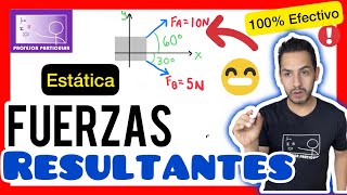 ✅​FUERZAS RESULTANTES Vectoriales 100 𝙀𝙛𝙚𝙘𝙩𝙞𝙫𝙤😎​🫵​💯​  FísicaEstática [upl. by Euginom]