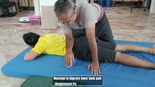 Lower Back Massage with Elbow Technique Short version by Master Yuki [upl. by Amlet]