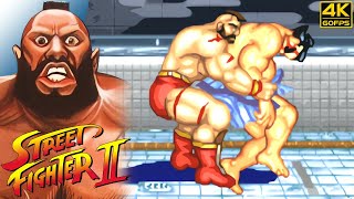 Street Fighter II  Zangief Arcade  1991 4K 60FPS [upl. by Gnof]