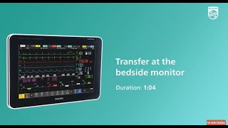 Transfer a patient from the IntelliVue bedside monitor [upl. by Ehgit]