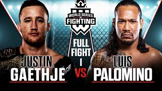 Full Fight  Justin Gaethje vs Luis Palomino Lightweight Title Bout  WSOF 19 2015 [upl. by Gaeta]