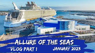 Allure of the Seas Vlog Part 1 Travel Day and Embarkation Day [upl. by Lladnor]