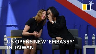 US opens new ‘embassy’ in Taiwan [upl. by Krilov897]