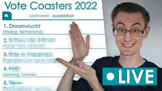 Coaster Bot ranks all of his roller coaster credits  Live [upl. by Ainecey]