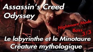 Assassins Creed Odyssey  Le Minotaure  Créature mythologique 33 Boss Nightmare PS4 [upl. by Ker]