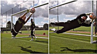 Aaron Ramsdale amp David Raya Impossible Saves In Arsenal Training Today [upl. by Vin]