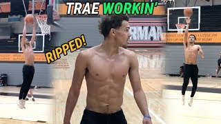 Trae Young SECRET PICKUP GAME Atlanta Hawks Guard Shows Off EPIC Handle amp Dunks Back In Oklahoma [upl. by Bellina]