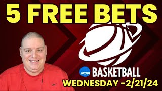 WinsDay 5 Free NCAAB Picks amp Betting Predictions  22124 l Picks amp Parlays [upl. by Dottie]