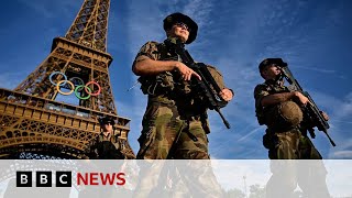 Paris Olympics 75000 troops on the streets as Games near  BBC News [upl. by Pandich]