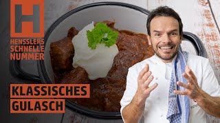 Schnelles Klassisches Gulasch Rezept von Steffen Henssler [upl. by Blancha877]