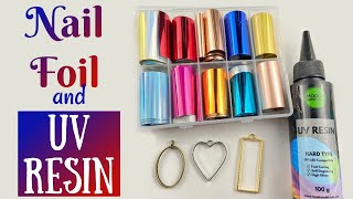 Can I Make Beautiful Resin Jewelry Using NAIL FOIL [upl. by Ozzie]