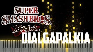 DialgaPalkia Battle at Spear Pillar  Super Smash Bros Brawl Piano tutorial Sheet MusicMIDI [upl. by Ocko]