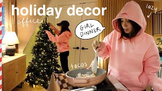 VLOGMAS decorating my office xmas market amp lazy dinners at home [upl. by Elyn]