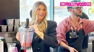 Sofia Richie Shows Off Her Kitchen Skills While Making A Sweet Cherry Smoothie At Erewhon Market [upl. by Nabla]