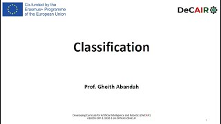 Lecture 07 Classification [upl. by Kcirrez]