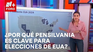 Elecciones de EUA 2024 ¿Por qué Pensilvania es un estado clave para el triunfo  A las Tres [upl. by Sitof183]