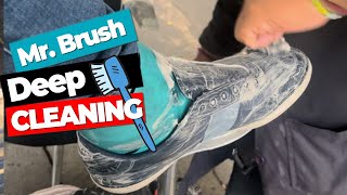 What he do to my Sneakers ❓❓❓ ASMR SHOE Shine 👟👟👟 Sneakers restore nike shoeshine [upl. by Douglas]