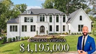 Stately Single Family House in McLean Virginia  New Construction Luxury Home Tour [upl. by Mckenna]