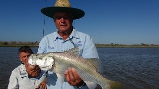 Barramundi fishing Burdekin River Part I [upl. by Dnarud]