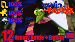 Banjo Kazooie HD 100 Walkthrough Part 12  Final Grunty Battle amp Ending Credits [upl. by Htur]