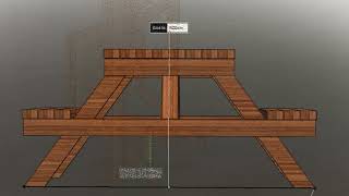 Piknik Masası Nasıl Yapılır  Kendin Yap Animasyon  How to Make a Picnic Table  DIY Animation [upl. by Pepper597]