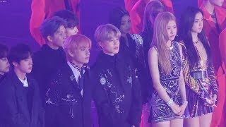 181225 블랙핑크BLACKPINK방탄소년단BTS 전출연진 오프닝OPENING 4K 직캠 2018 가요대전 by Mera [upl. by Jamnes532]