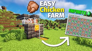 EASY Automatic Chicken  EMERALD Farm in Minecraft 121 BedrockMcpeXboxPS4 [upl. by Lenehc432]