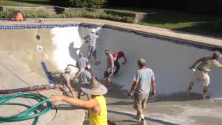 Pool Plaster Installation on a Gunite Pool in Cape Cod By Affordable Pools [upl. by Willette]