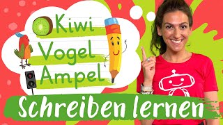 Schreiben lernen amp üben in der 1 Klasse  Deutsch – Grundschule  Silicon Valley Kids [upl. by Yroj818]