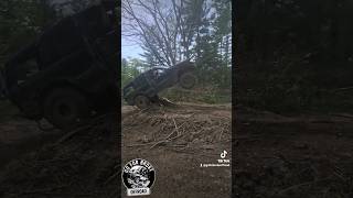 JEEP GETS AIR 💨💨🤯 goforbroke offroad jeepfreaks zj ramp getair offroading [upl. by Zipnick]