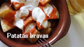 PATATAS BRAVAS RECIPE BY SPANISH COOKING [upl. by Ikey]