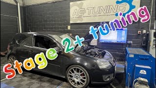 MK5 VW Golf Gti Hits The Dyno For Stage 2 Tuning tfsi tuning [upl. by Awahsoj]