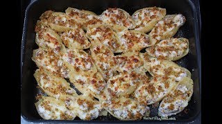 Conchiglioni ripieni di ricotta e salsiccia con mollica croccante di fiori di zucca [upl. by Marucci346]