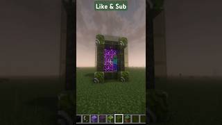 Minecraft Nether Portal Makeover with Green Glazed Terracotta in rain shorts [upl. by Enoch]