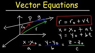 How To Find The Vector Equation of a Line and Symmetric amp Parametric Equations [upl. by Calica]