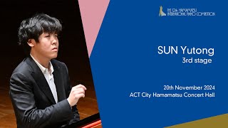 SUN Yutong Third Stage the 12th Hamamatsu International Piano Competition [upl. by Rettuc]