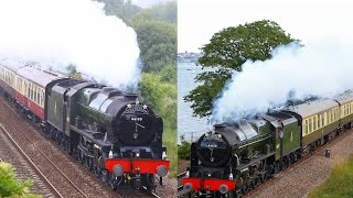 46100 Royal Scot on The Torbay Express at Marsh Barton amp Powderham 030716 [upl. by Nared]