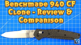 Benchmade 9401 Carbon Fiber Clone  Review amp Comparison [upl. by Angle]