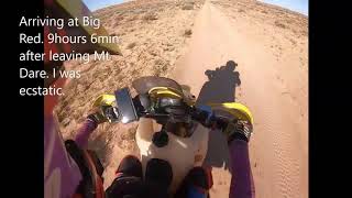 Solo unsupported Simpson Desert crossing 9hours 26min Mt Dare Pub to Birdsville Pub [upl. by Ayerdna]