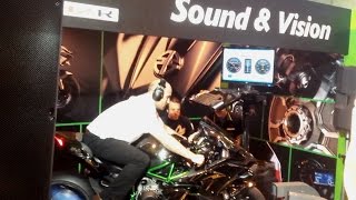 Kawasaki Ninja H2 R on the dyno at Motorcycle Live [upl. by Nanreik]